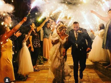 sparklers, wedding