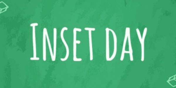 Text reading 'INSET DAY' on a green background.
