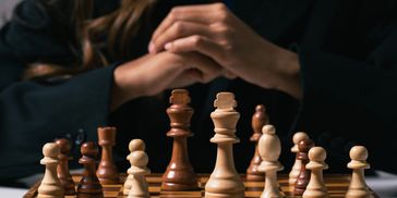 closeup shot of chess board 