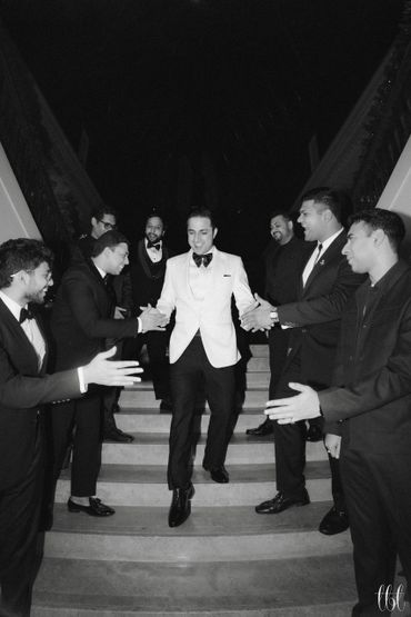 Swag and Style when the Grooms Walks down is Engagement Aisle