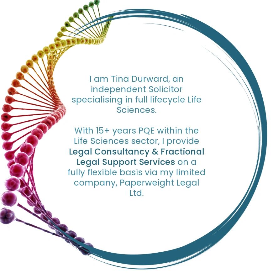 Tina Durward, independent Solicitor specialising in full lifecycle life sciences