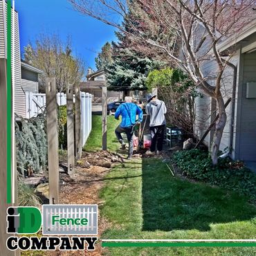 digging holes for fence installation. Nampa idaho