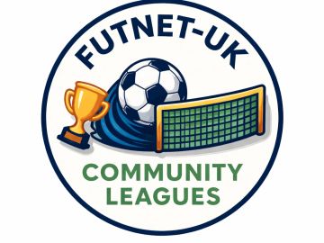 FUTNET-UK Community Leagues logo with soccer elements.