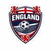 England football team logo with a soccer ball and lions.