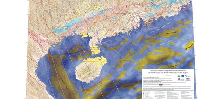 Morphotectonic map of Cenozoic structures in the northern margin of S China Sea
