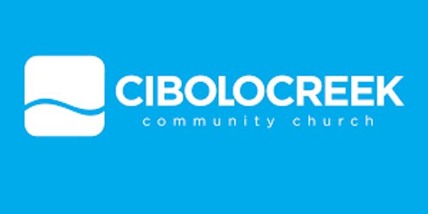 Logo of Cibolo Creek Community Church with blue background.