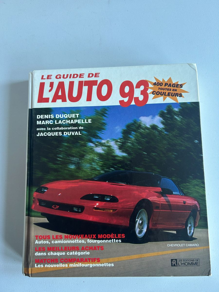 Livre Le Guide de L'Auto 1993
