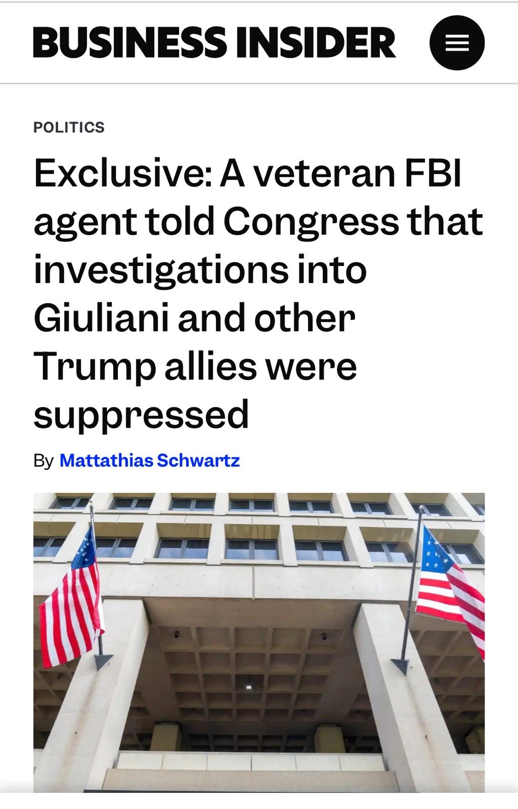 Business Insider veteran FBI