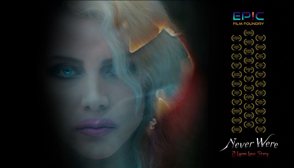 poster of JoAnna Heckman as Princess Lyranna Wolf Regis from the book Neverwere a romantic fantasy