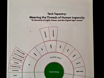 Cover of a book titled 'Tech Tapestry' exploring human ingenuity and technology.