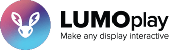 LumoPlay logo "make any display interactive"