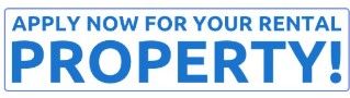 Blue sign urging to apply now for rental property.