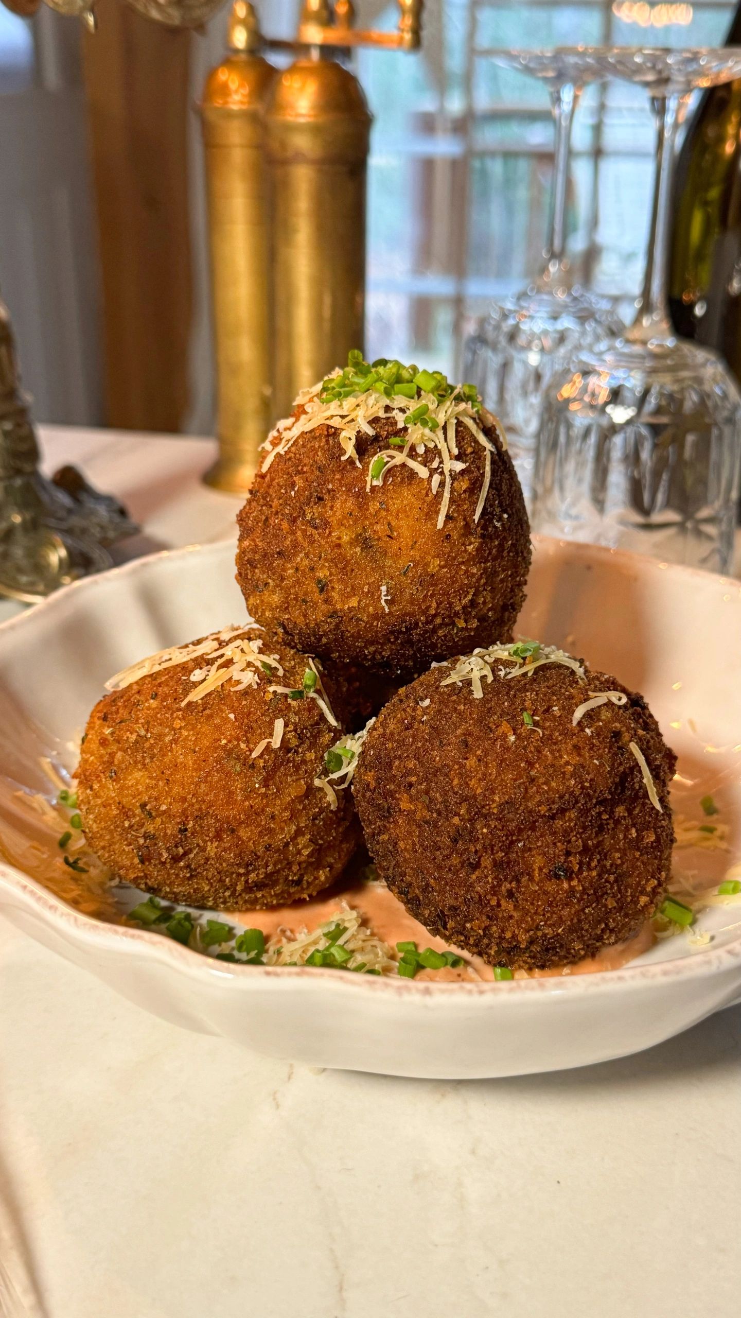 Arancini au fromage Louis Cyr et brins de gouda