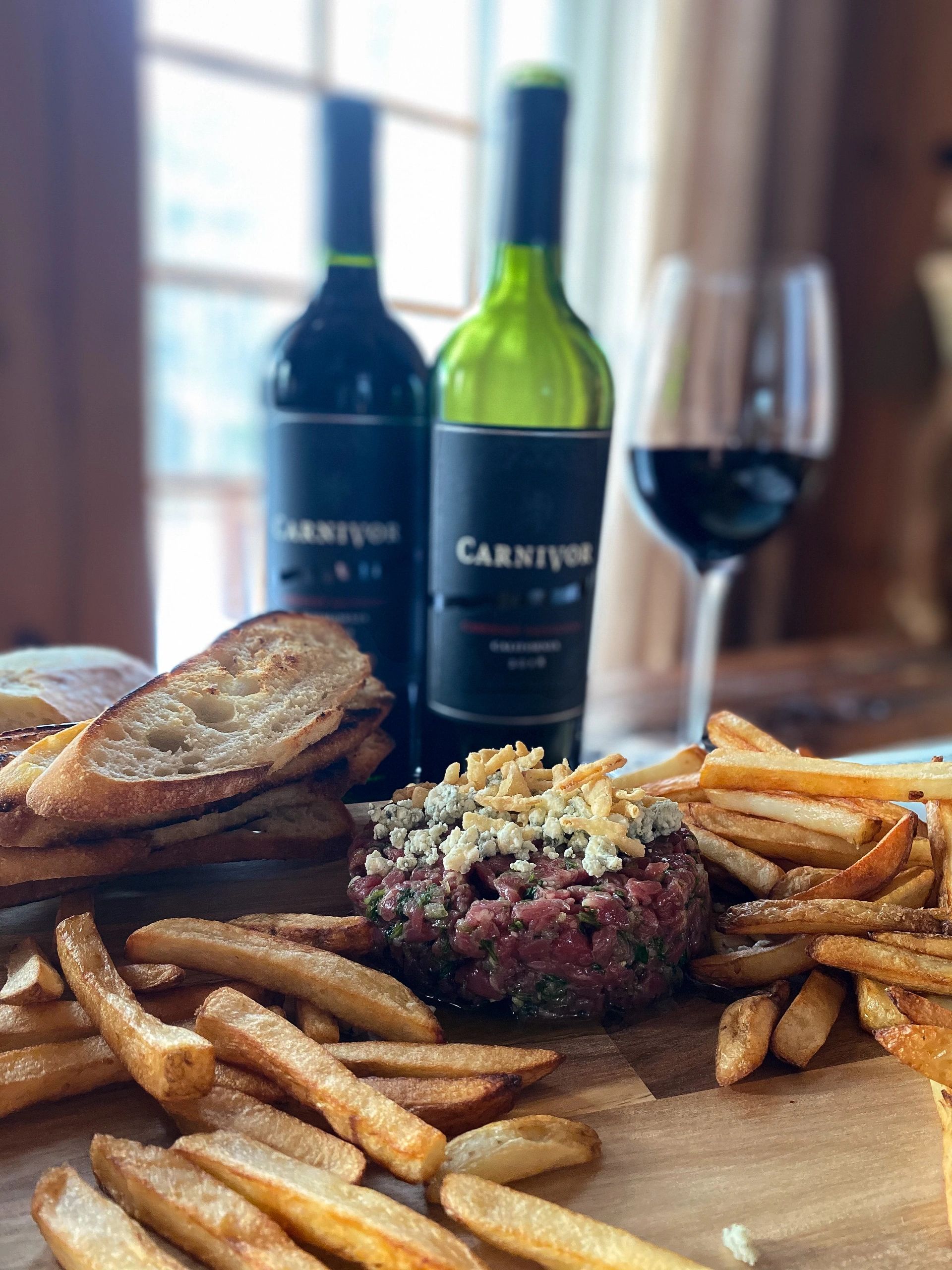 Tartare de bœuf chimichurri et fromage bleu