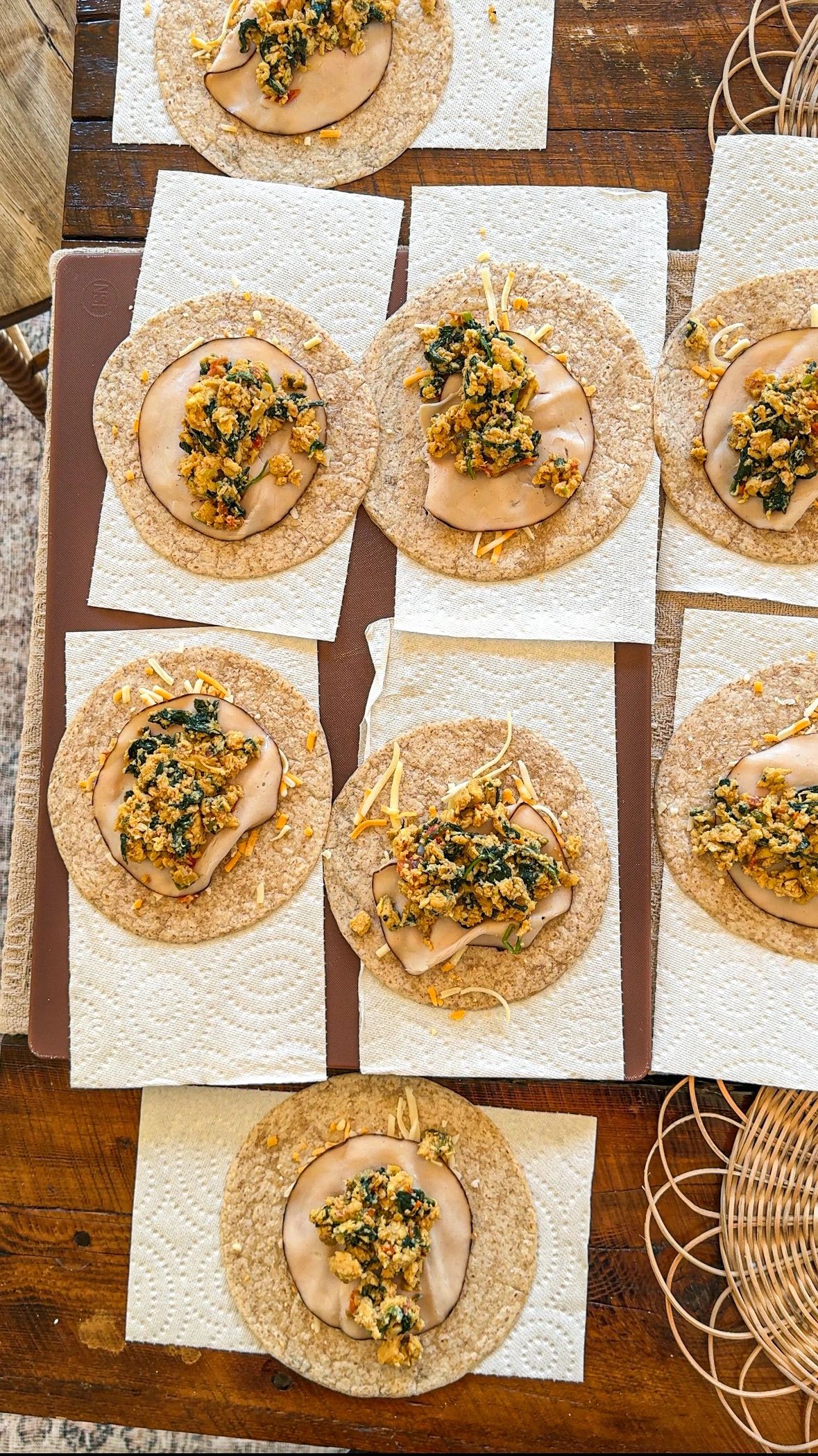 Wrap déjeuner en meal prep