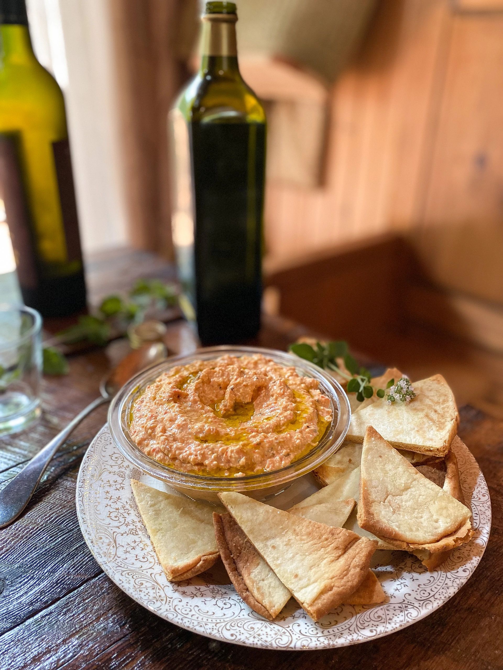 Tartinade feta, poivrons et ail rôti