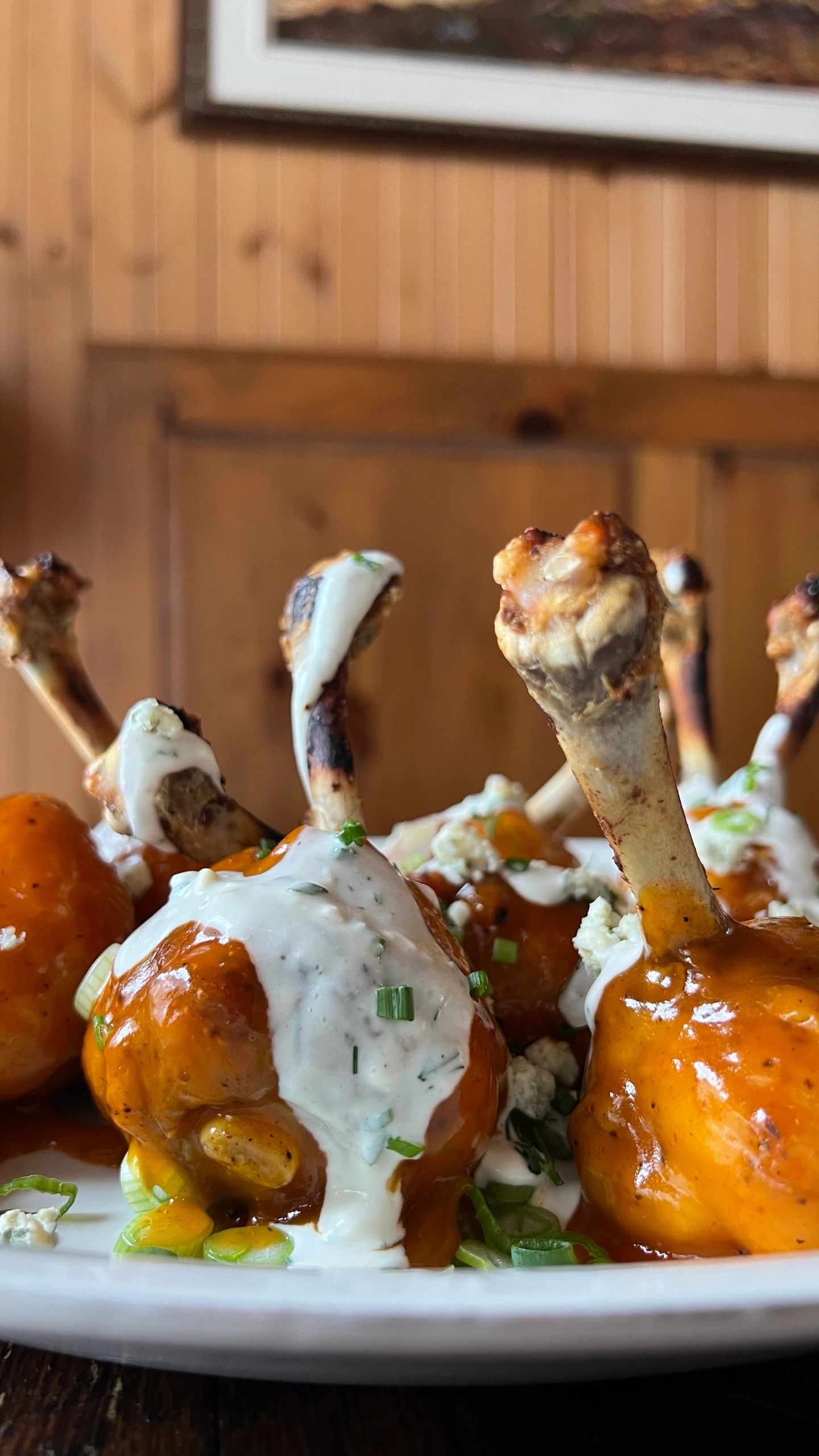 Poulet lollipop style buffalo