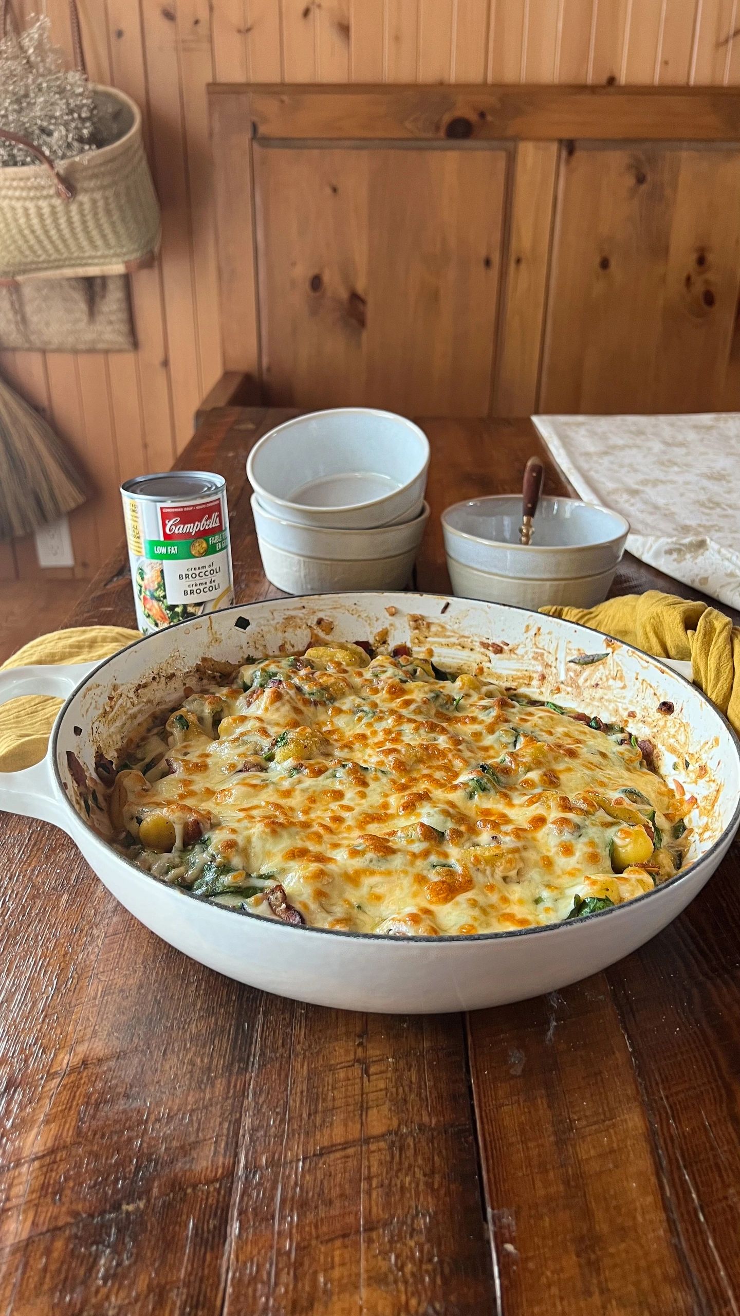 One pot de gnocchi bacon et brocoli