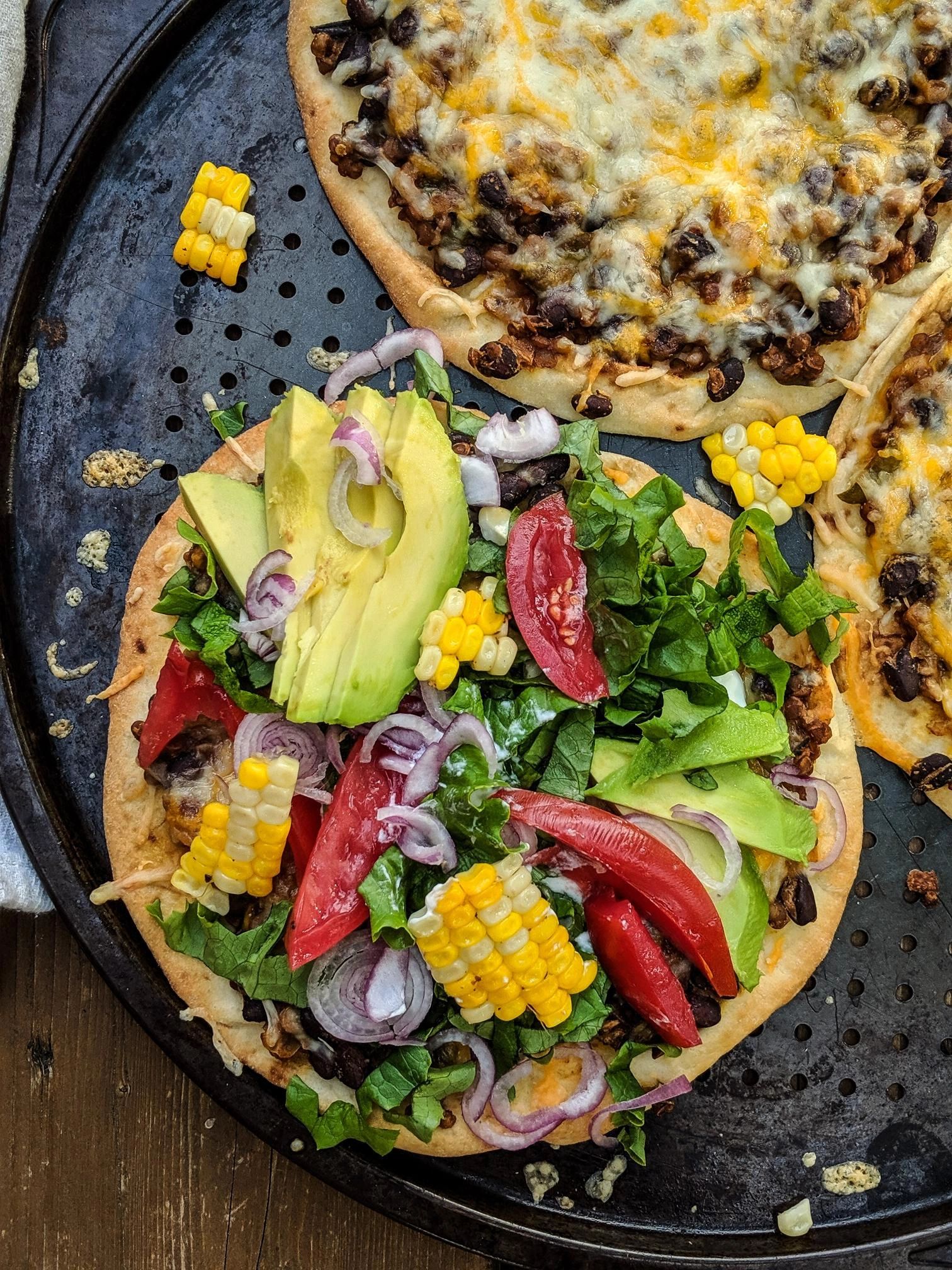 Pizza végé style taco