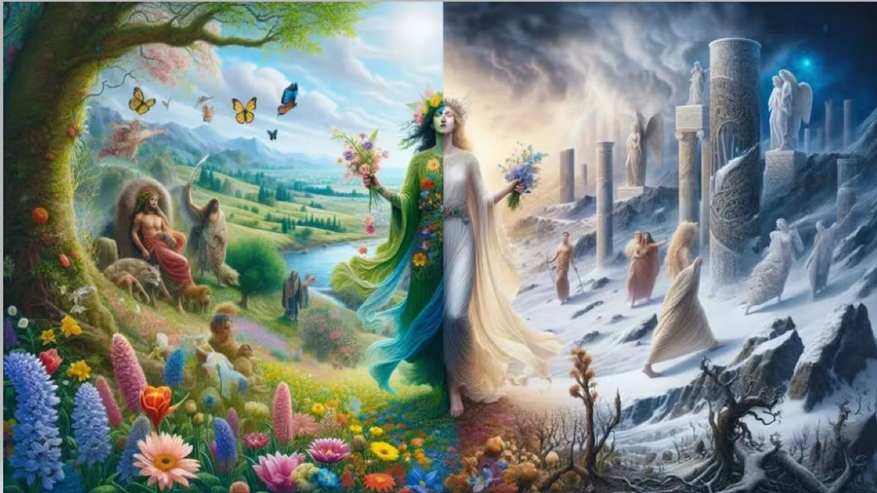 Persephone: Taken from heaven. Banished to hell