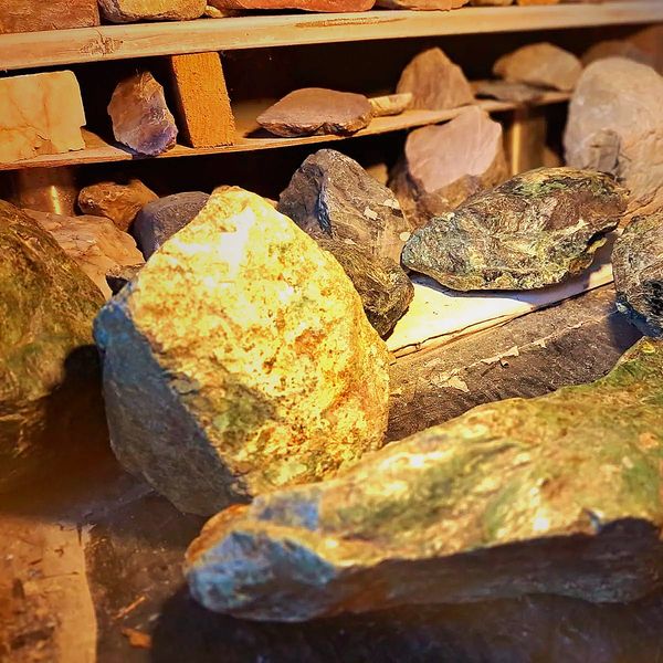 Collection of various rocks and minerals.