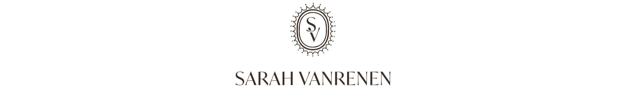 Logo featuring initials SV and name Sarah Vanrenen.
