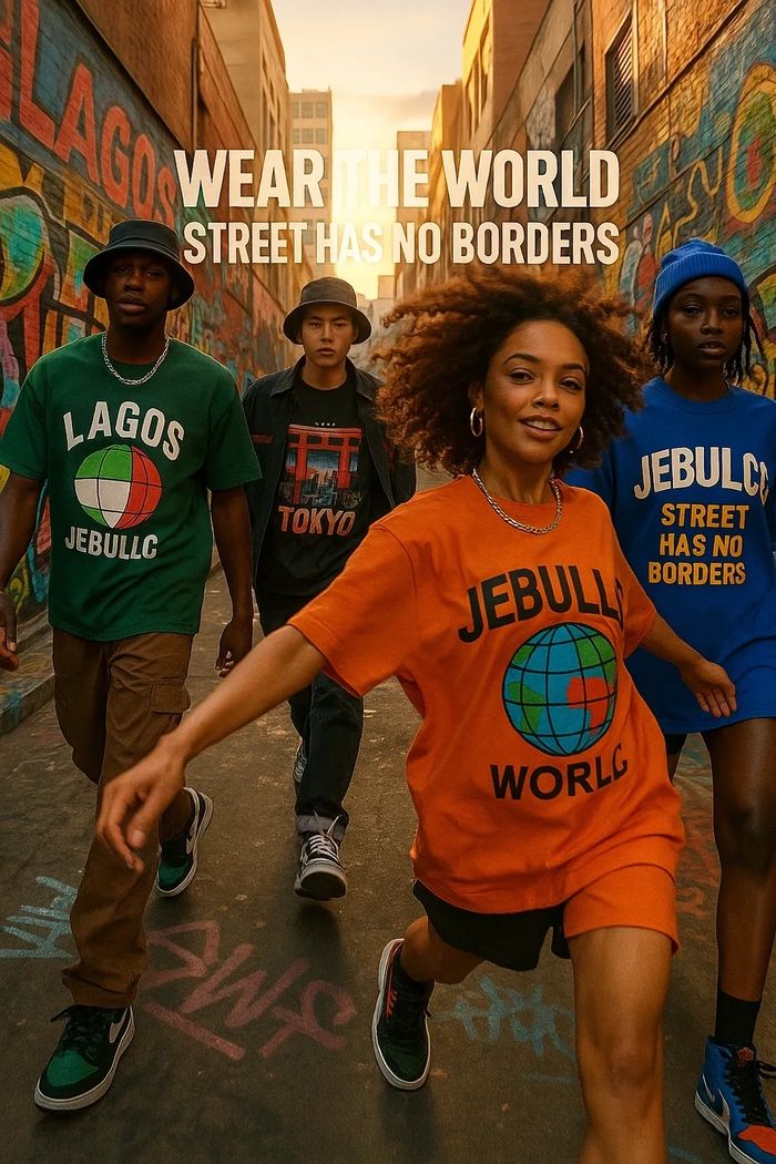 WEAR THE WORLD
STREET HAS NO BOARDERS!!
Order your custom DTF T-Shirts, Logo from JEBULLC Today!