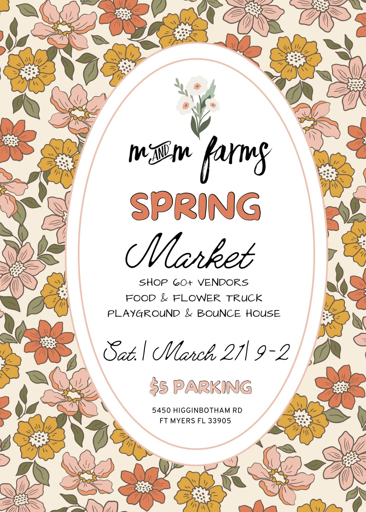 Join us on the farm 3/21/26 from 9-2 for a fun filled day shopping local vendors $5 cash parking