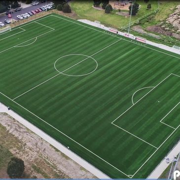 Synthetic turf hockey field.