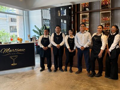 Group of bartenders at Martinez Bar.