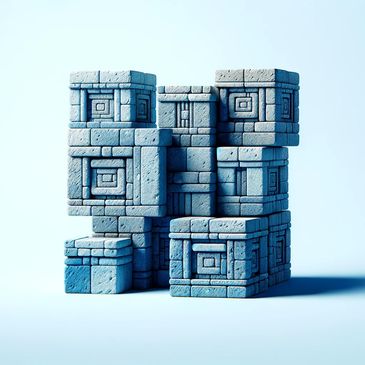 Mayan architecture inspired image.   Maya Blue Marketing was inspired by the ancient Maya Blue color.