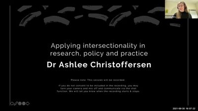Thumbnail for video, Applying intersectionality in research, policy and practice