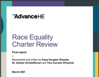 Report cover, Race Equality Charter Review