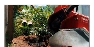 Stump grinder finished grinding a stump