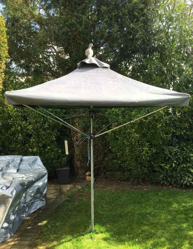 All in one SyDri Rotary Airer with fitted waterproof canopy/parasol.