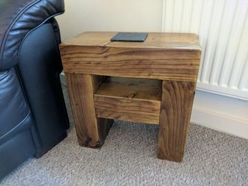 rustic wooden coffee table