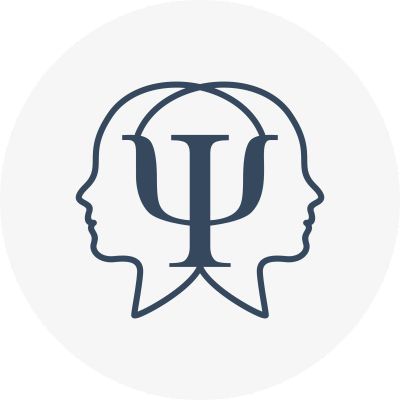 Psychology symbol with two heads facing opposite directions.