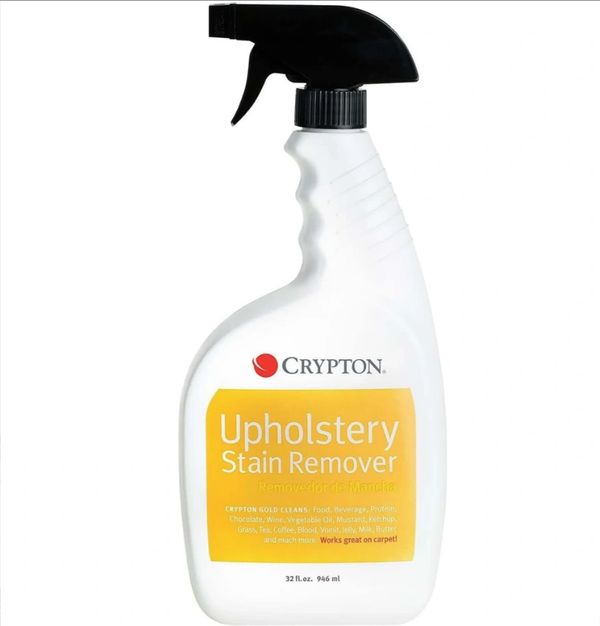 Bottle of Crypton Upholstery Stain Remover.