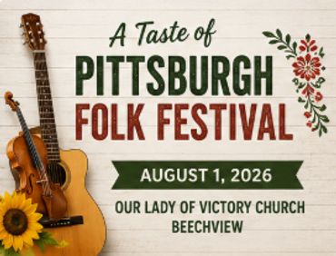 Poster for Pittsburgh Folk Festival on August 1, 2026.