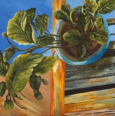 Title: Dazzling Day
Medium: Acrylic & Swarovski Crystal
Size: 20" x 20" 
Canvas Wrap Ready to Hang