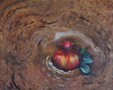 Title: Pomegranate
Medium: Acrylic
Size: 24 x  36
Canvas Wrap Ready to Hang