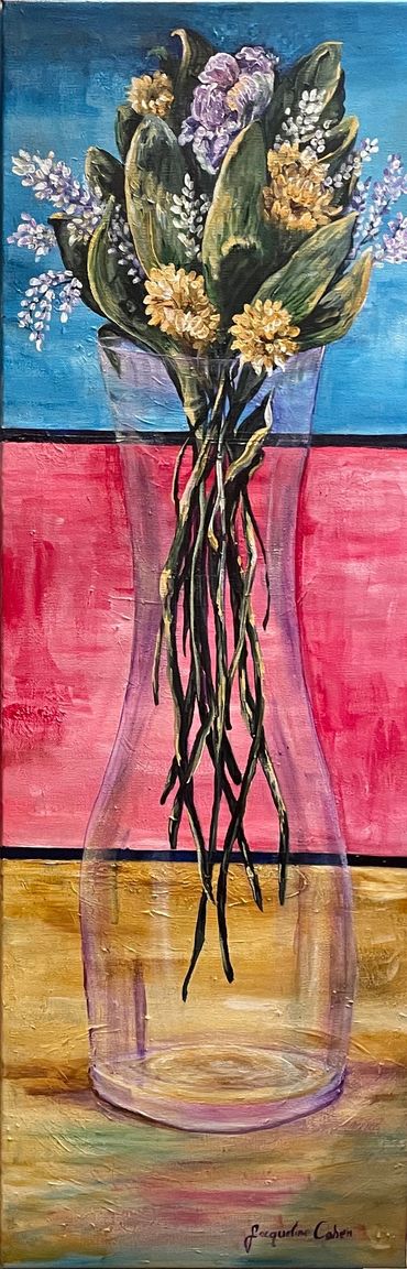 Title: Requiring Water
Medium: Acrylic & Swarovski Crystal
Size: 12 x  34
Canvas Wrap Ready to Hang