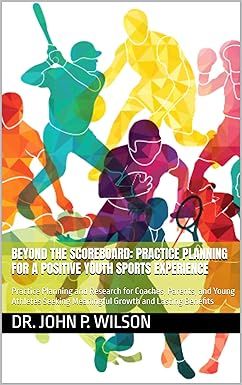 Colorful sports silhouettes on a youth sports book cover by Dr. John P. Wilson.