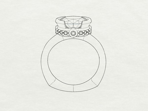 Jewelry CAD Design Sketch