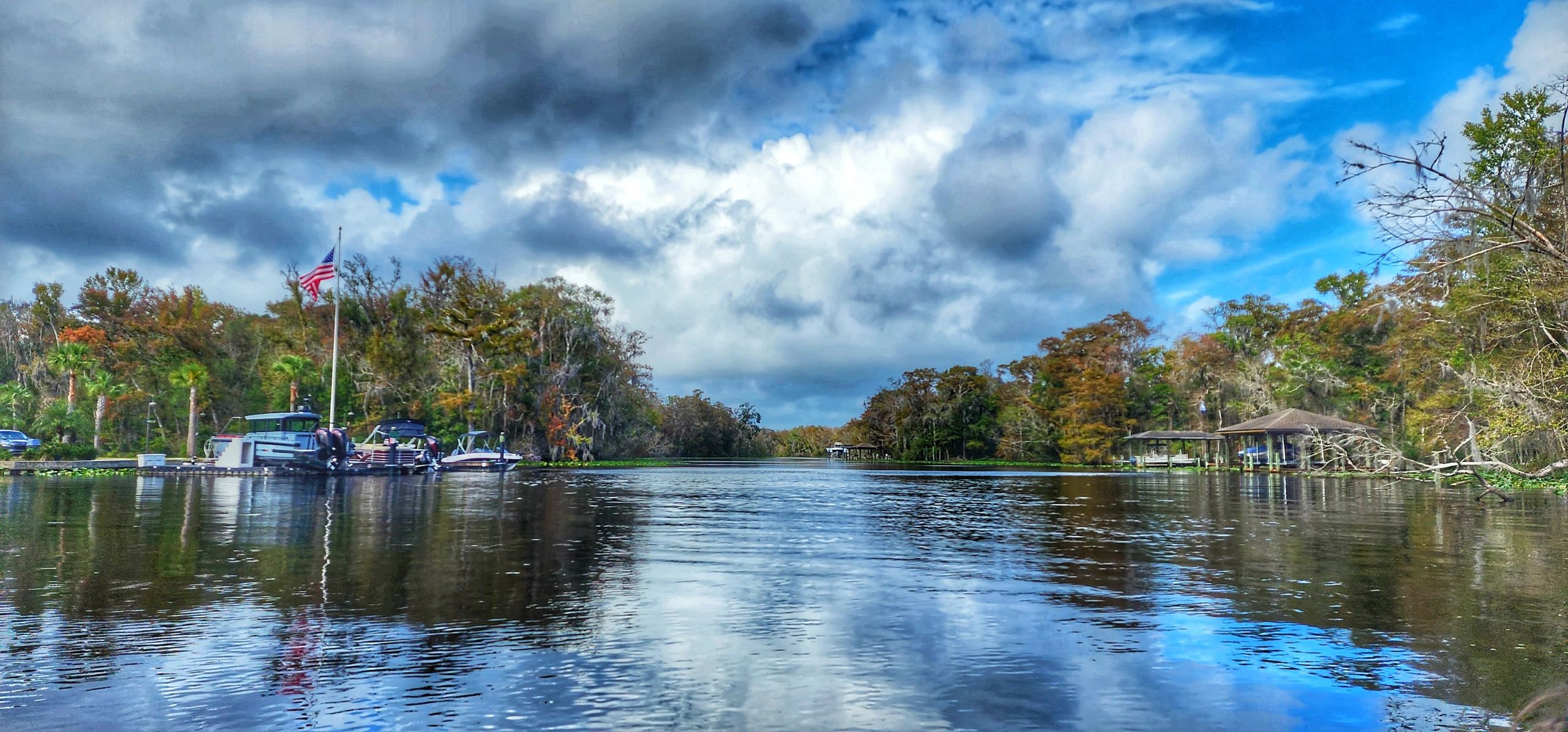 scenic river view with calm reflective waters