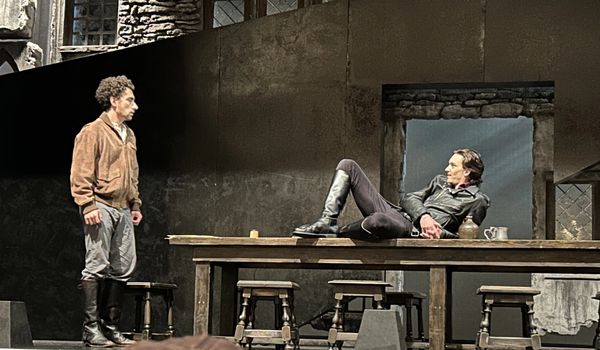 Will Westray and Alex Hatcher in the understudy performance of the show Born With Teeth at Asolo Rep