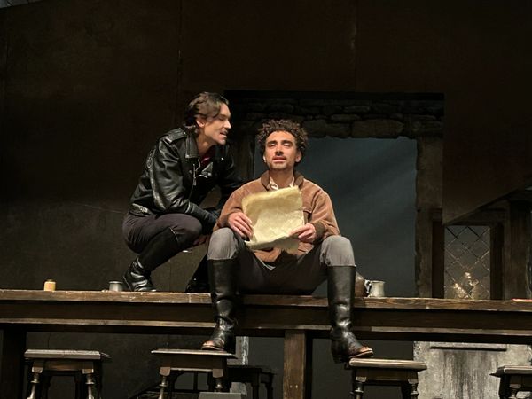 Alex Hatcher and Will Westray in the understudy performance of the show Born With Teeth at Asolo Rep
