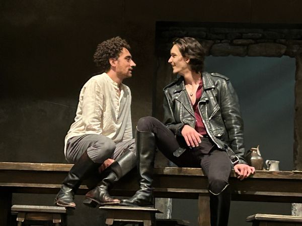 Will Westray & Alex Hatcher in the understudy performance of the show Born With Teeth at Asolo Rep