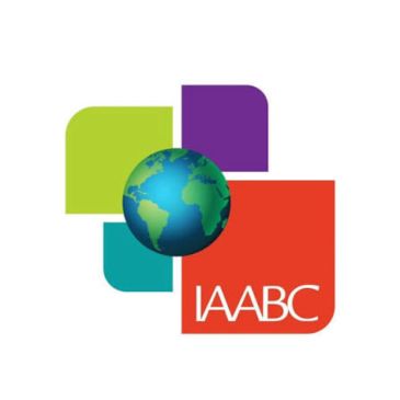 IAABC logo with colorful squares and a globe.