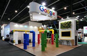 Stand para feria Google, diseño de stand creativo